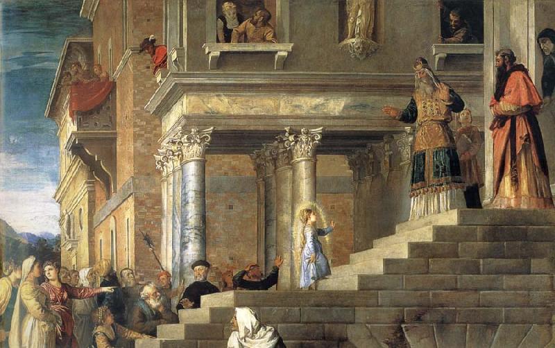 TIZIANO Vecellio Presentation Maria in the temple oil painting image
